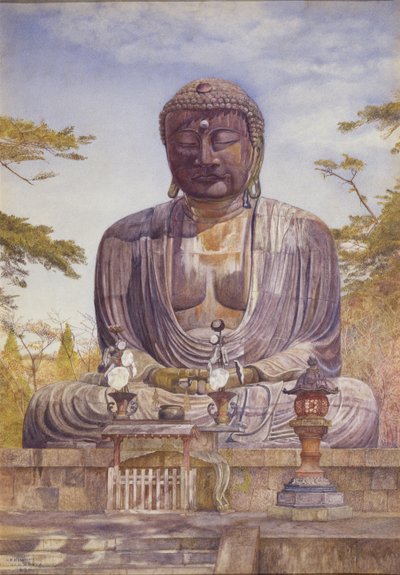 Daibutsu, Große Bronzestatue von Buddha in Kamakura, Japan von Henry Roderick Newman